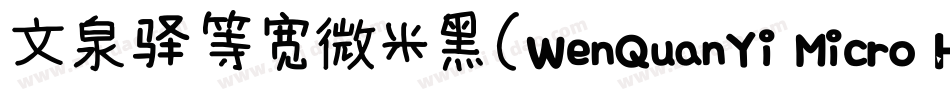 文泉驿等宽微米黑（WenQuanYi Micro Hei Mono）字体转换